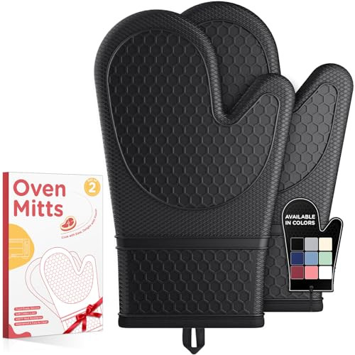 Kitsure Silicone Oven Mitts, Set of 2