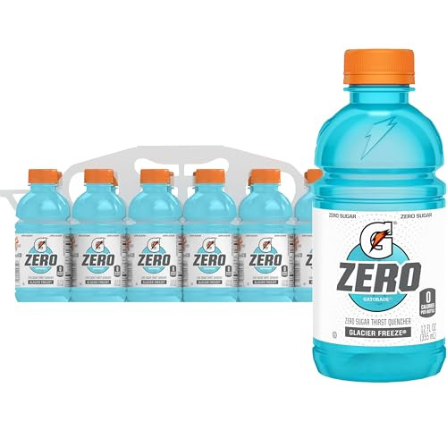 Gatorade Thirst Quencher Zero Sugar Sports Drink, Glacier Freeze, 12 Pack