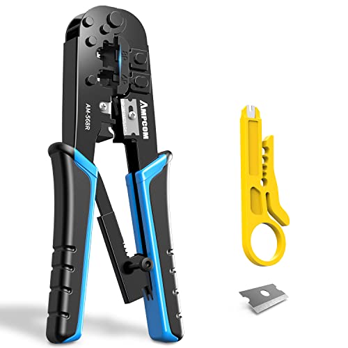 AMPCOM RJ45 Crimping Tool 8P/6P-RJ11, RJ12