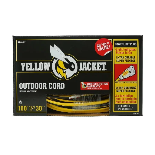 Woods Yellow Jacket 12/3 Outdoor Extension Cord