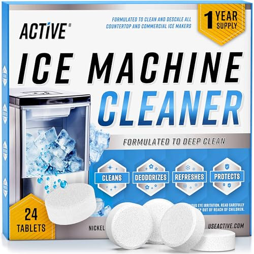 ACTIVE Ice Machine Cleaner Maker Descaler, 24 Count