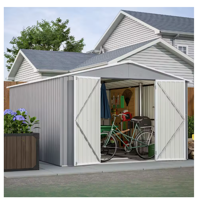 LZBEITEM 10x12 FT Steel Garden Shed