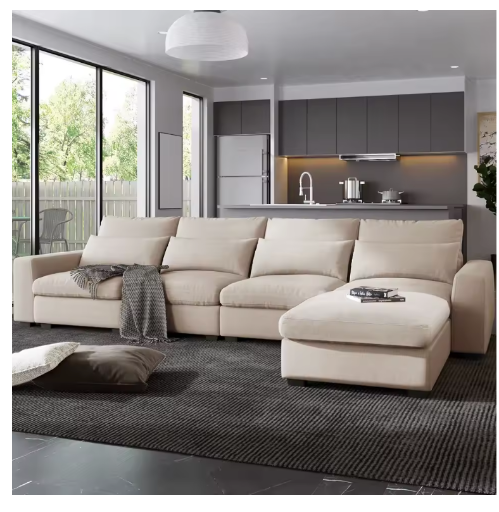 Modular L-Shaped Sectional Sofa Set