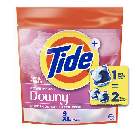 Tide Downy Laundry Detergent Pods, April Fresh,  9 Count