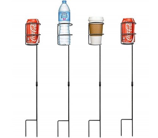 4 Pack of Outdoor Beverage Heavy Duty Drink Holder Stakes