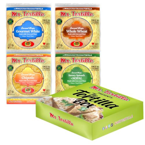 Mr. Tortilla Gourmet Wraps Artisan Flour Tortillas (Variety Pack), 32 Count