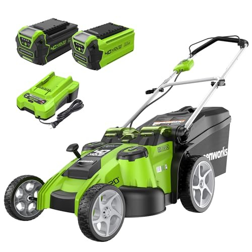 Greenworks 40V 20" Twin Blade Mower with Batteries