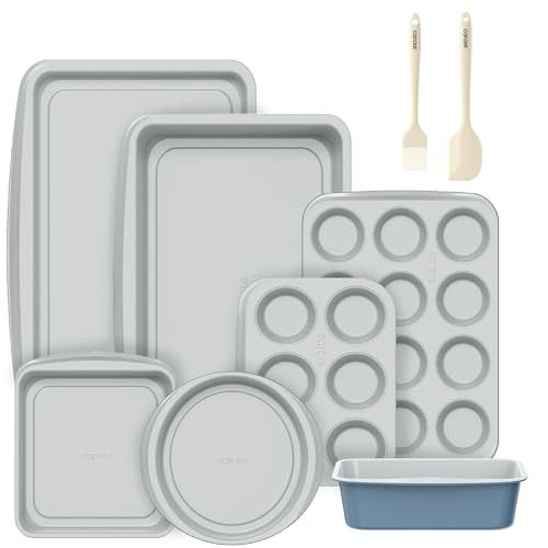 Carote Nonstick Stackable Baking Pans Bakeware Set, 9-Piece