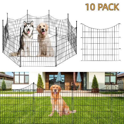 10 Pack Metal Garden/Pet Fence