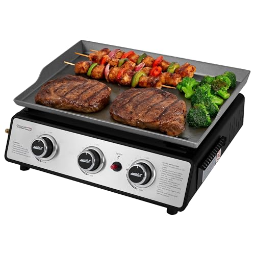Royal Gourmet PD1301S 3-Burner Portable Gas Griddle 25,500 BTU 304 Sq.In.