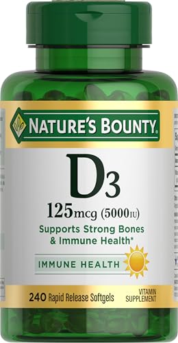 Nature's Bounty Vitamin D3 5000 IU Softgels 240 Count Deal