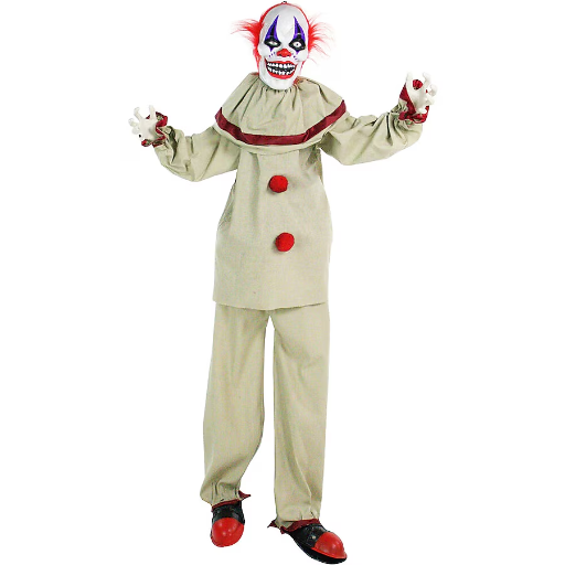 Haunted Hill Farm Freestanding Motion Activated Talking Lighted Frans Clown Animatronic