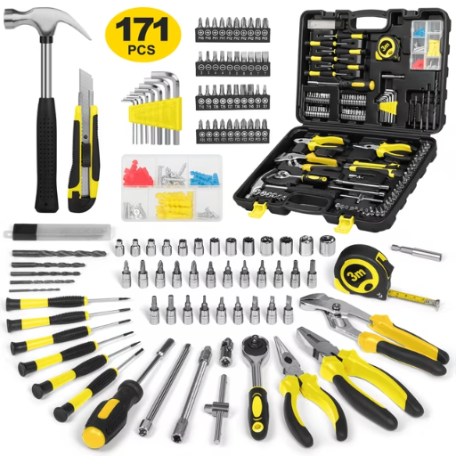 171 Piece Household Tool Kit/Mechanics Tool Set