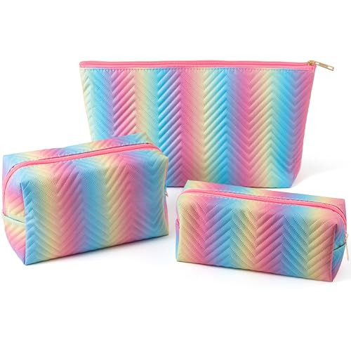Rainbow Gradient Makeup Bag Set