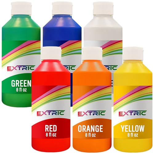 6-Pack 8 oz Washable Paint (Bright Colors)