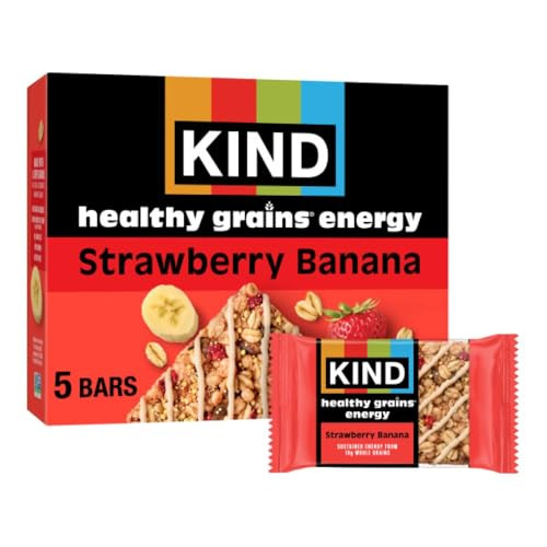 5ct KIND Healthy Grains Energy Bars, Strawberry Banana