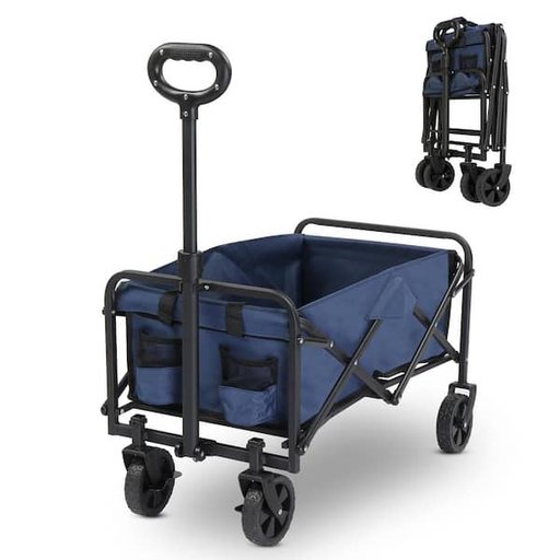 Husky Heavy Duty Welded Utility Cart with Wooden Top