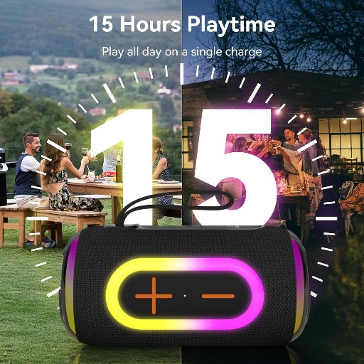 Oraolo Portable Bluetooth Speaker W/15H Playtime