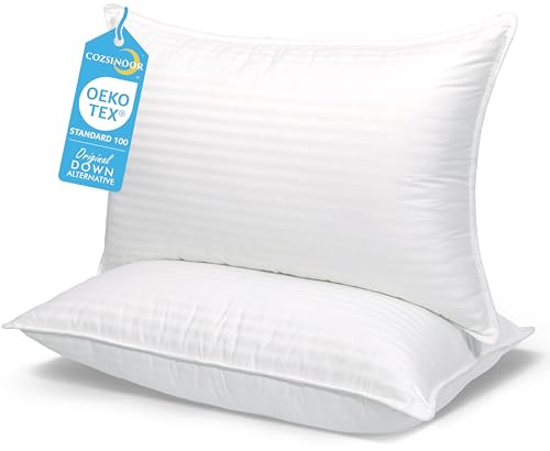 Hotel Quality Bed Pillows Queen Size - Set of 2