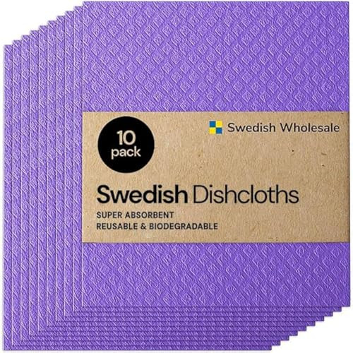 Reusable Swedish Dishcloths, Pack of 10