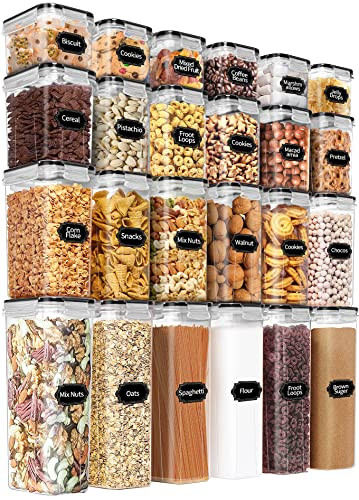 PRAKI Airtight Food Storage BPA Free Container Set, 24 Pcs