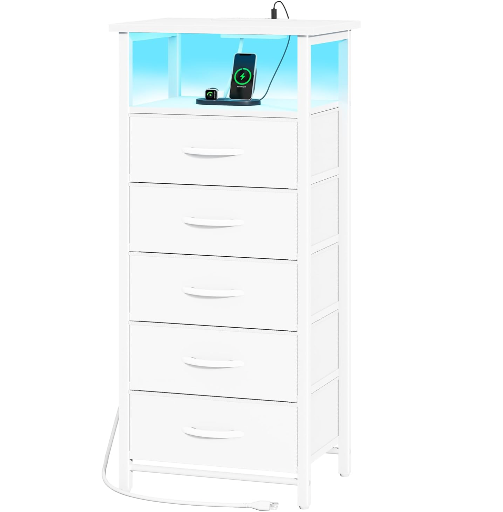 Yoobure 5-Drawer Dresser with Charging Station