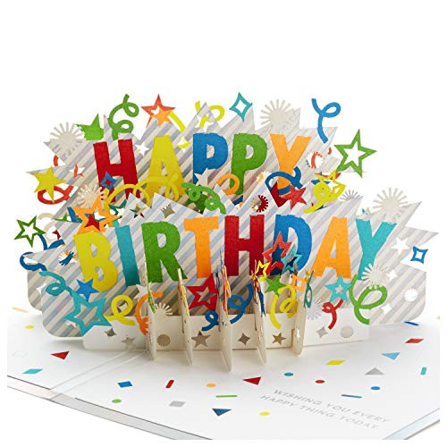 Hallmark 3D Signature Paper Wonder Pop Up Birthday Card