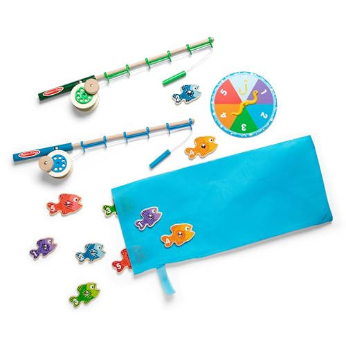 Melissa & Doug Catch & Count Wooden Fishing Game
