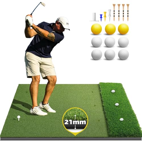 Bltend Dual-Turf Golf Mat 5x4ft 21MM