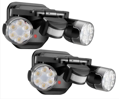OREiN Dual-Head Adjustable Hardwired Motion Sensor LED Security Flood Lights 2-Count (3500 Lumens, 3 Modes) Deal