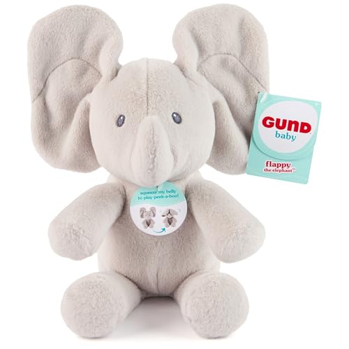 Gund Baby Peek-a-Boo Flappy Elephant Plushie 7"