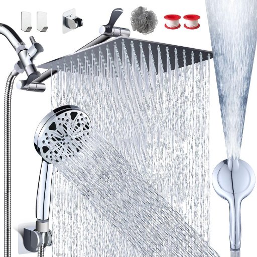 12'' Rainfall Shower Head with Handheld Combo