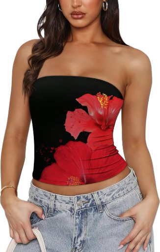 Women's Floral Printed Tube Top