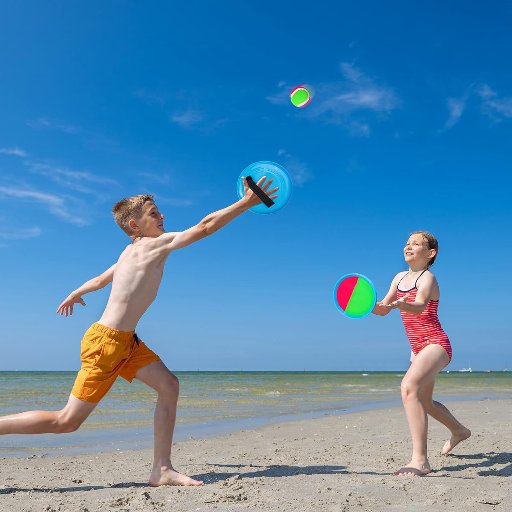 Ayeboovi Toss and Catch Paddle Ball Game, 2 Pc Set