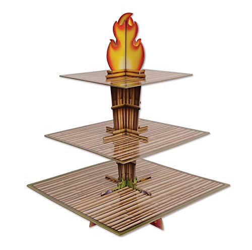 Tiki Torch Cupcake Stand Display