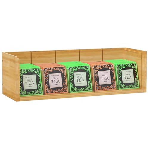 Bamboo Tea Bag Organizer Storage Box