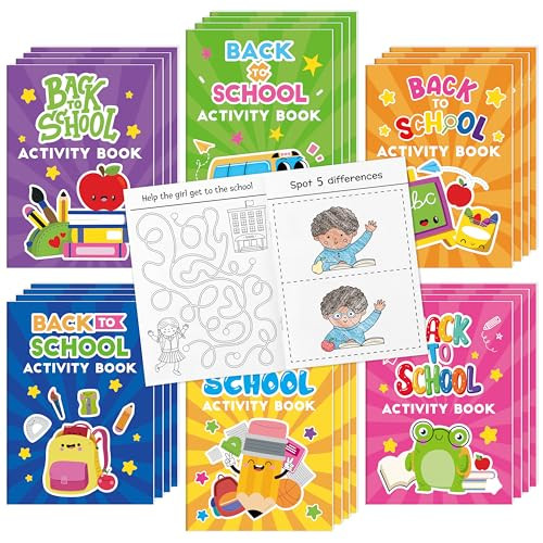 First Day of School Mini Games Coloring Book Set