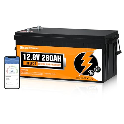 ECO-WORTHY 12V 280AH Bluetooth LiFePo4 Battery