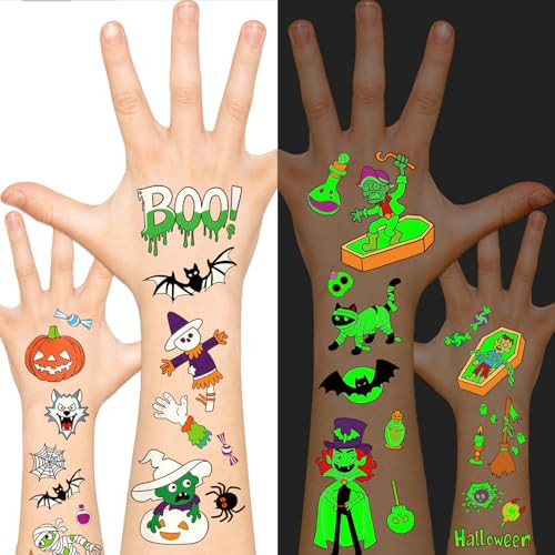 Leesgel Halloween Temporary Tattoos for Kids