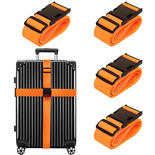 Chelmon Heavy Duty TSA Approved Luggage Straps (4-Pack)