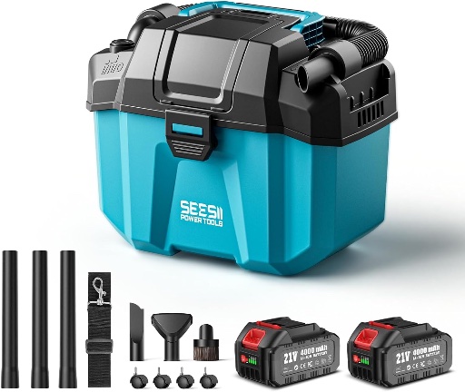 Seesii Cordless Shop Vacuum With 2 Batteries