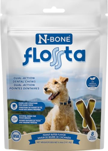 N-Bone Flossta Dual Action Dental Chews for Dogs