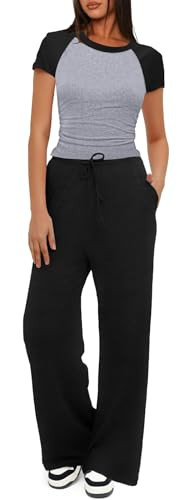Ekouaer Women's 2 Piece Lounge Set