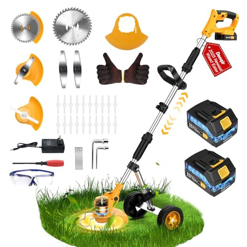 4-in-1, 6" Brush Cutter/String Trimmer/Grass Trimmer/Lawn Mower