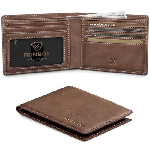 RUNBOX Slim Leather Bifold Wallet