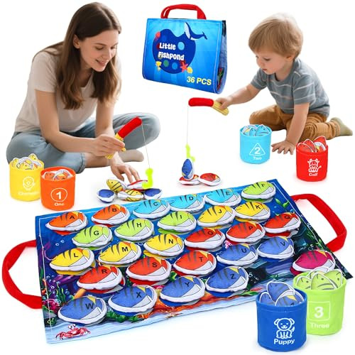 36-Piece Cloth Fishing Game