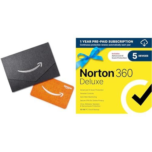 Norton 360 Deluxe Antivirus Software with $10 Amazon Gift Card