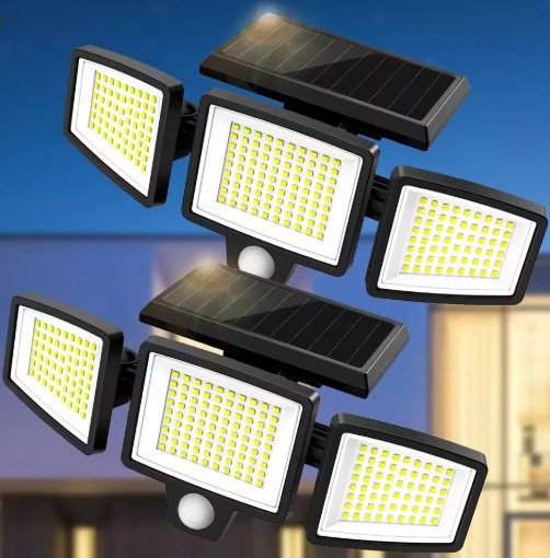 IP65 Waterproof Triple Head Outdoor Solar Light
