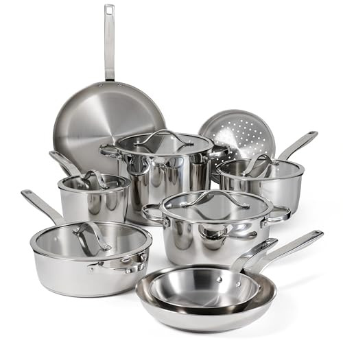 Tramontina 14PC Tempo Tri-Ply Base Stainless Steel Cookware Set
