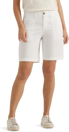 Lee Women's Ultra Lux Comfort Bermuda Short (Bright White Only)